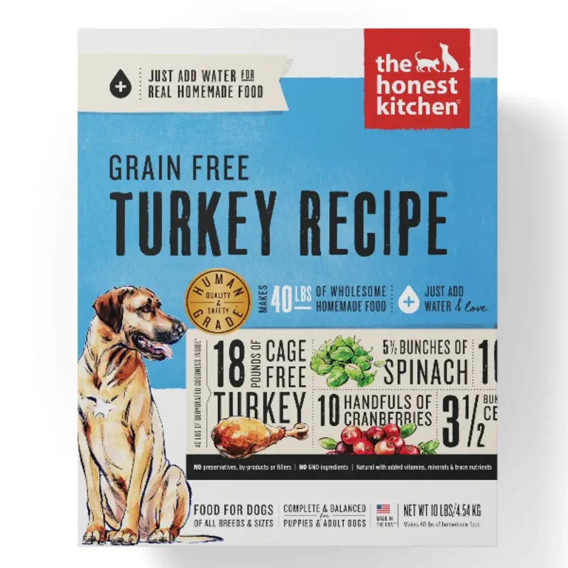 The Honest Kitchen Grain Free Turkey Recipe Dehydrated Dog Food, 10lb