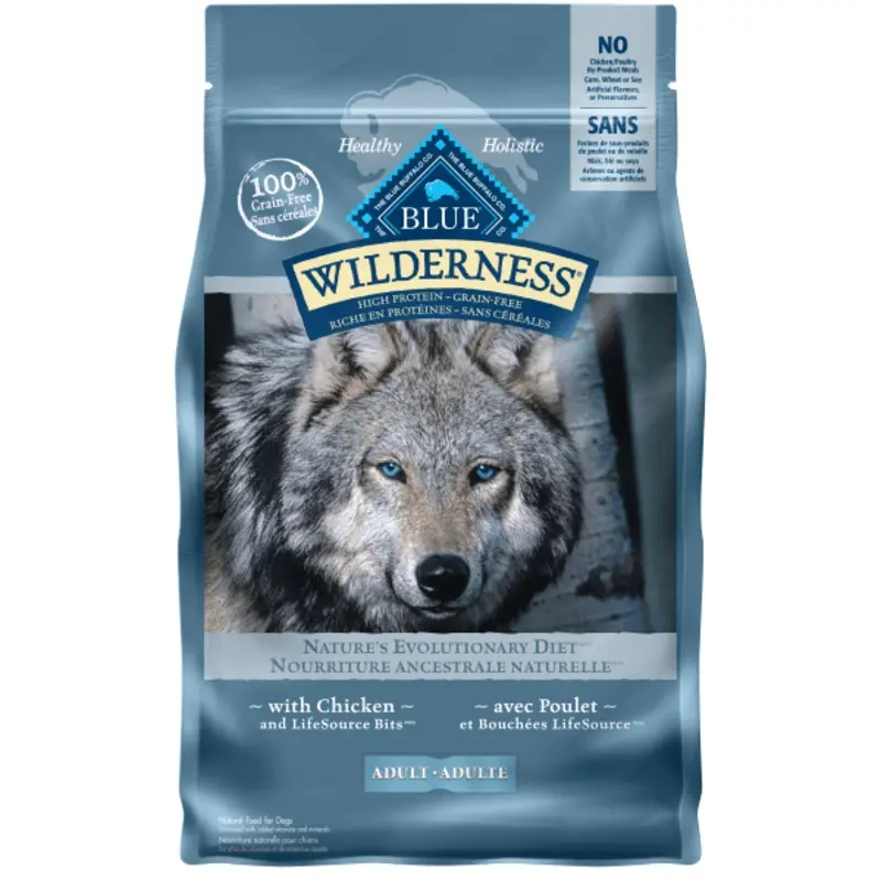 BLUE Wilderness Grain Free Chicken Recipe Dry Dog Food, 24lb