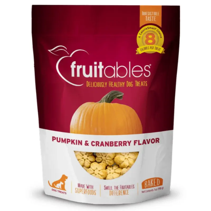 Fruitables Baked Pumpkin & Cranberry Dog Treats