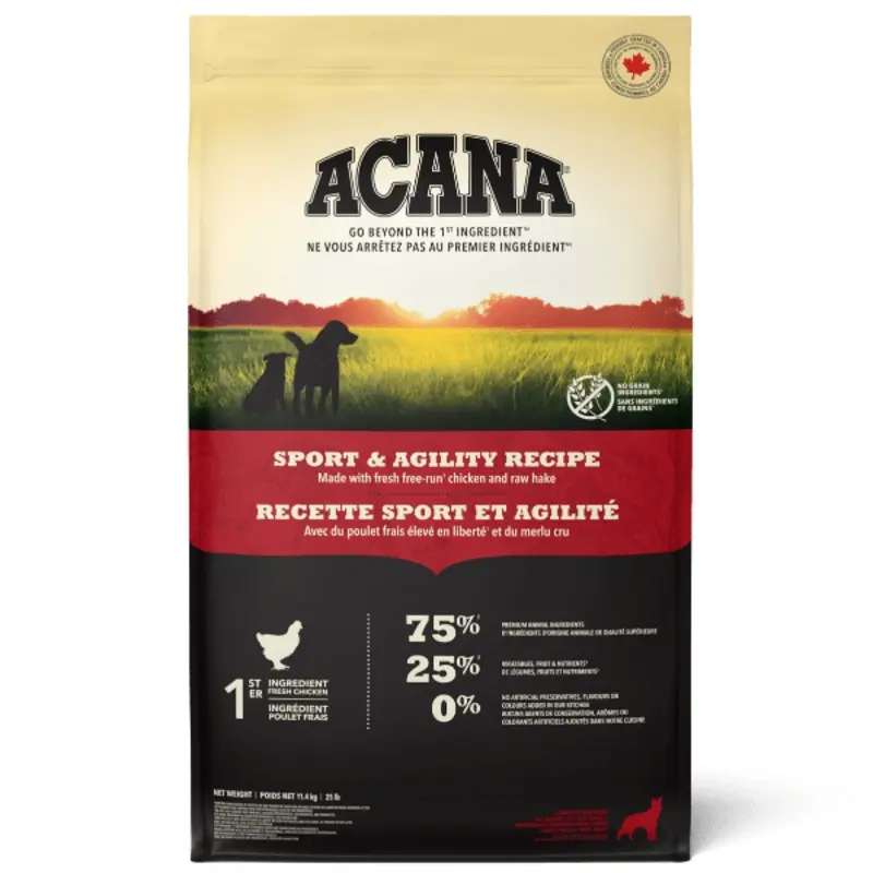 ACANA Sport & Agility Recipe Dry Dog Food, 11.4kg