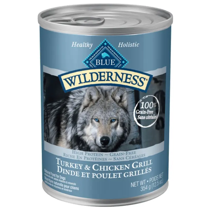 BLUE Wilderness Grain Free Turkey & Chicken Grill Canned Dog Food