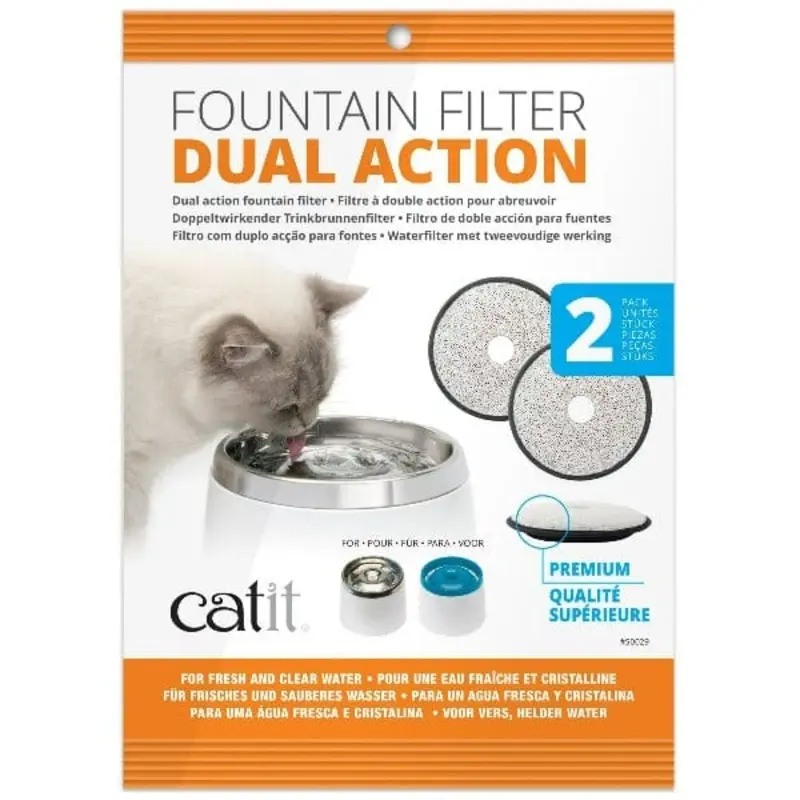 Catit Dual Action Fountain Filter 2-Pack