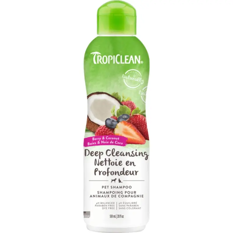 Tropiclean Deep Cleansing Berry & Coconut Pet Shampoo