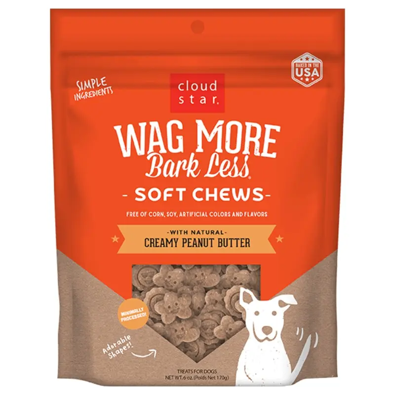 Wag More Bark Less Creamy Peanut Butter Soft & Chewy Dog Treats