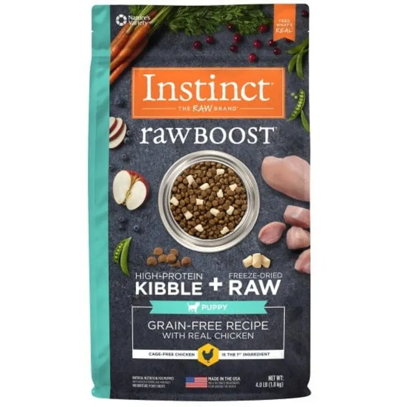 Instinct Raw Boost Real Chicken Recipe Puppy Dry Food, 4lb