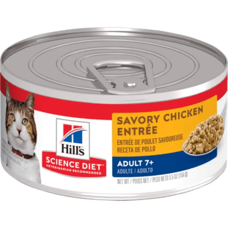 Science Diet Savory Chicken Entree Adult 7+ Canned Cat Food, 5.5oz