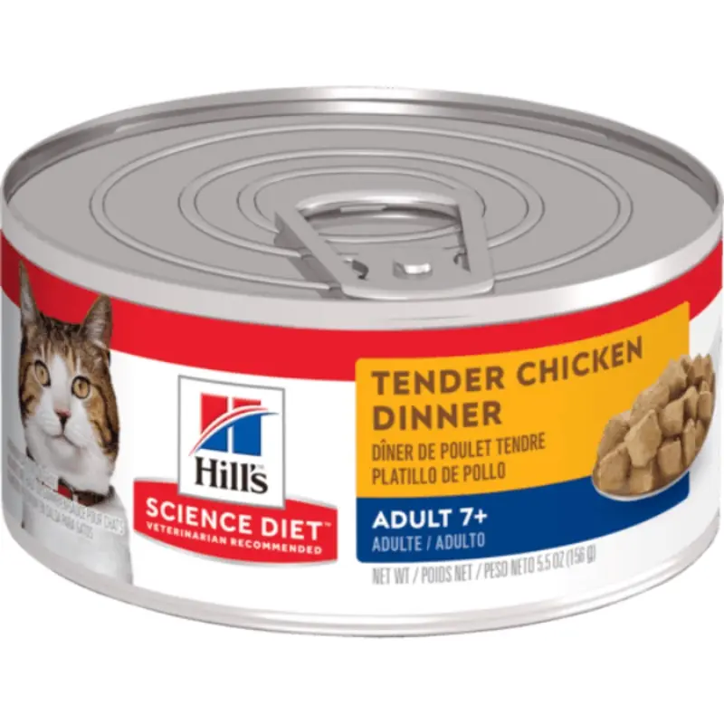 Science Diet Tender Chicken Dinner Adult 7+ Canned Cat Food, 5.5oz