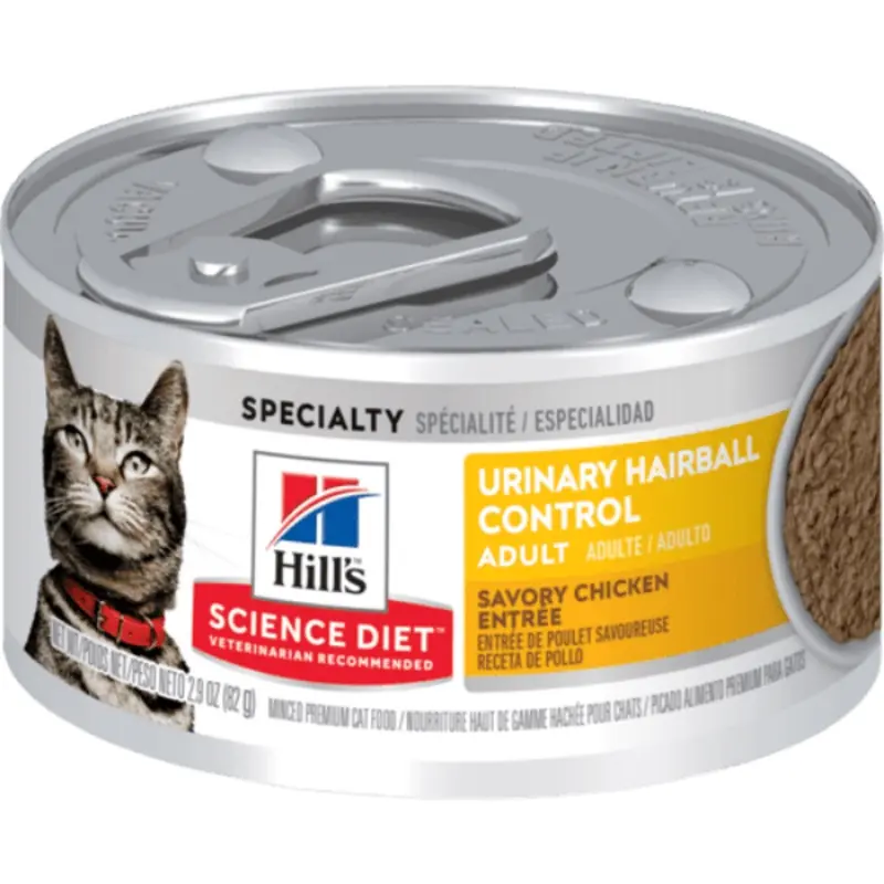 Science Diet Urinary Hairball Control Savory Chicken Entree Adult Canned Cat Food