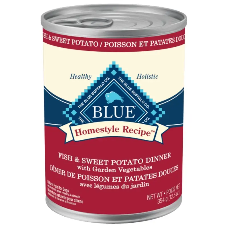 BLUE Homestyle Recipe Fish & Sweet Potato Dinner Canned Dog Food
