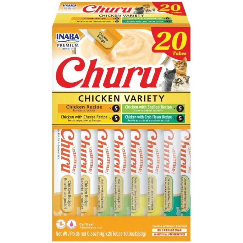 Inaba Churu Chicken Recipe Creamy Pure Cat Treat Variety Box