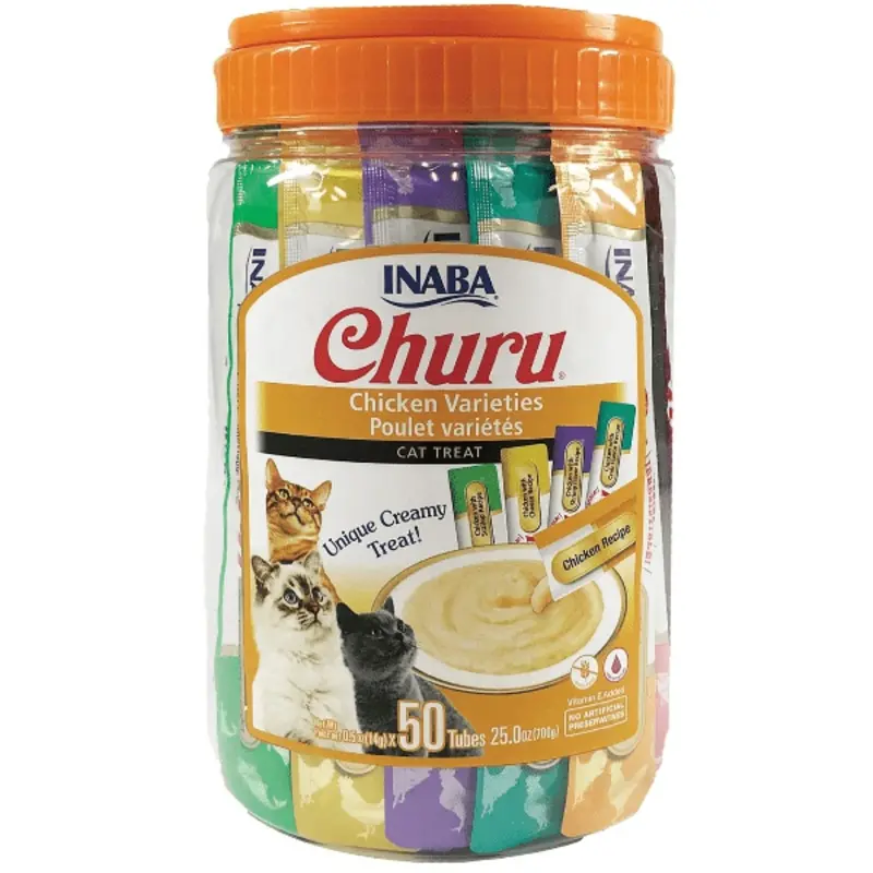 Inaba Churu Chicken Recipe Creamy Pure Cat Treat Variety Jar