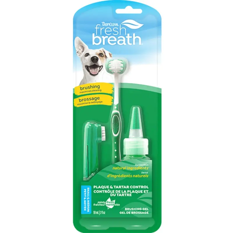 Tropiclean Fresh Breath Oral Care Kit For Dogs; Small/Medium Dogs