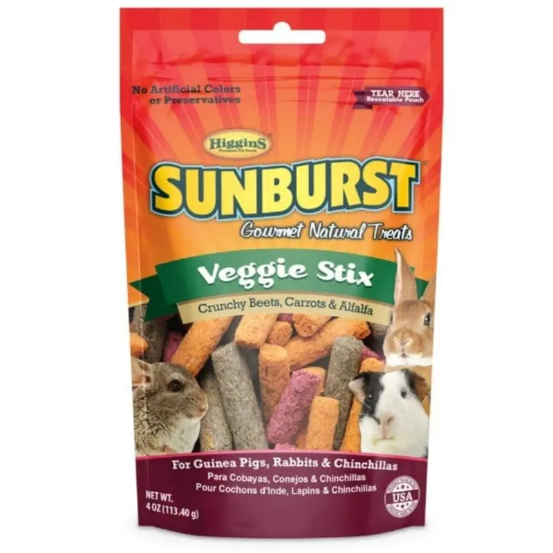 Sunburst Veggie Stix Gourmet Natural Treats for Small Animals