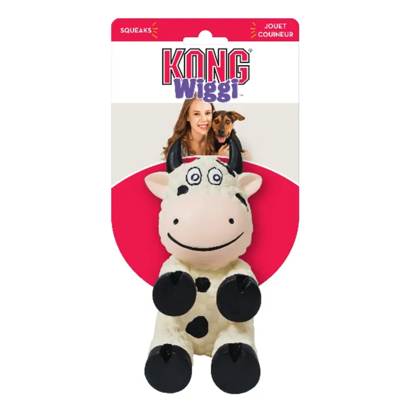 KONG Wiggi Cow Dog Toy