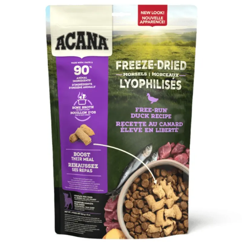 ACANA Duck Recipe Freeze Dried Dog Food, Morsels