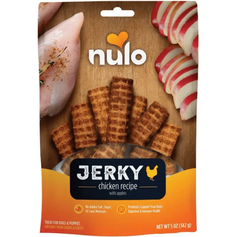 Nulo Freestyle Chicken Recipe with Apples Jerky Strips Dog Treats
