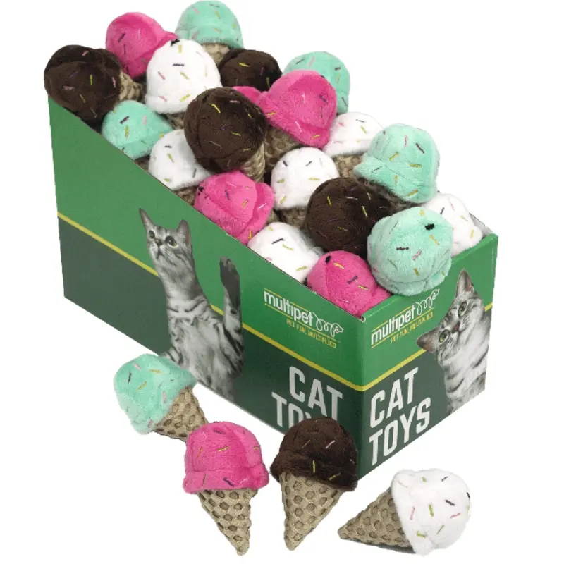 Multipet Ice Cream Cone Cat Toy