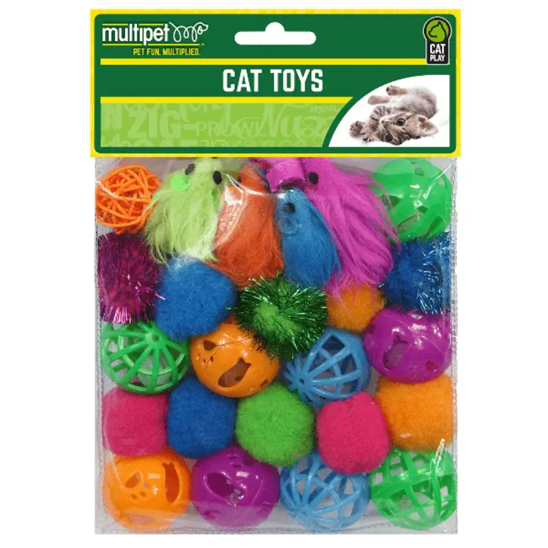 Multipet Value Pack Cat Toys 24 Piece