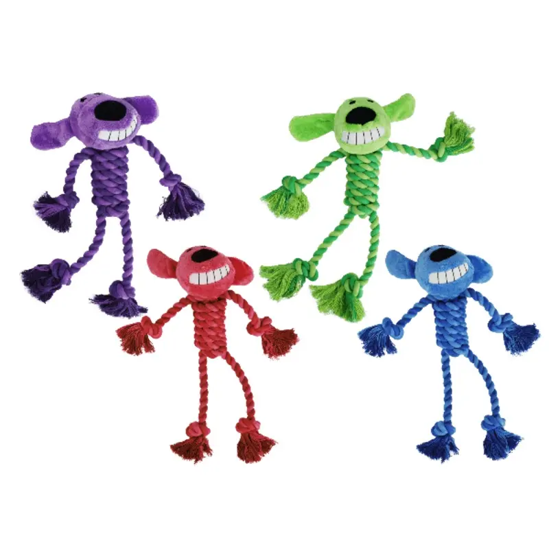 Multipet Rope Body Loofa Dog Toy