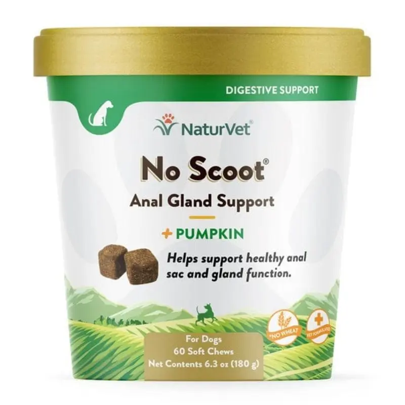 NaturVet No Scoot Plus Pumpkin Soft Chews For Dogs