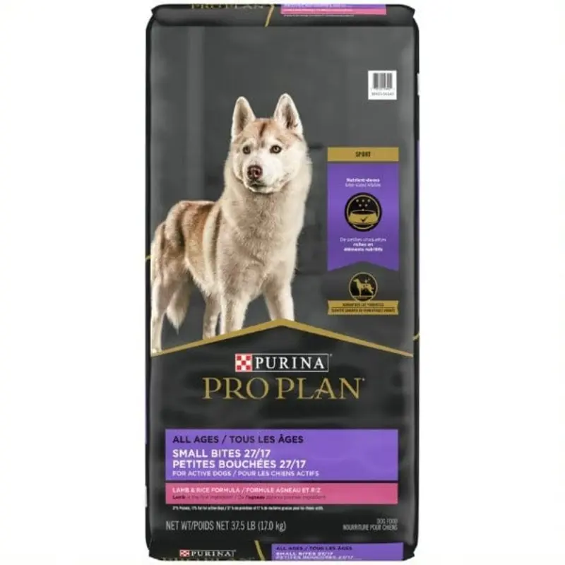 Purina Pro Plan Adult Sport 27/17 Small Bites Lamb & Rice Dry Dog Food, 37.5lb