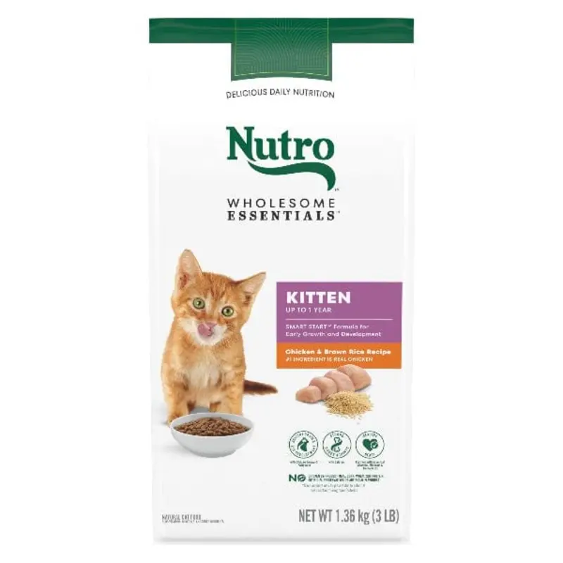 Nutro Wholesome Essentials Chicken & Brown Rice Dry Kitten Food, 1.36kg