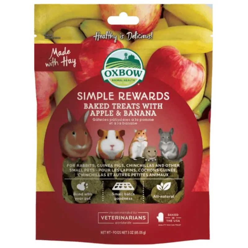 Oxbow Simple Rewards Baked Treats with Apple & Banana