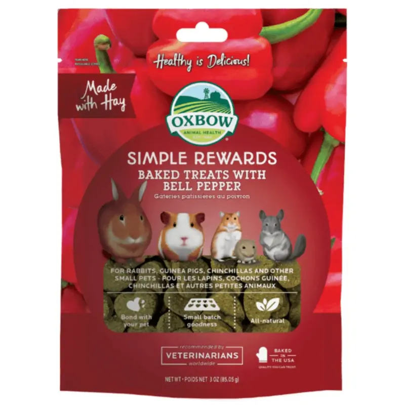 Oxbow Simple Rewards Baked Treats with Bell Peppers