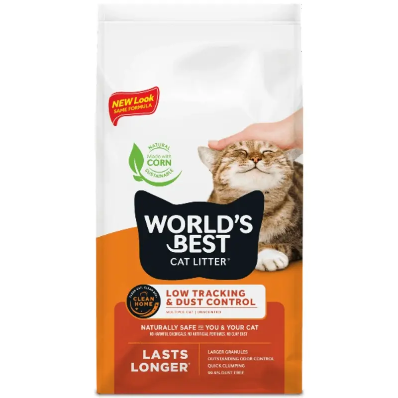 WORLD'S BEST Low Tracking & Dust Control Clumping Cat Litter, 28lb