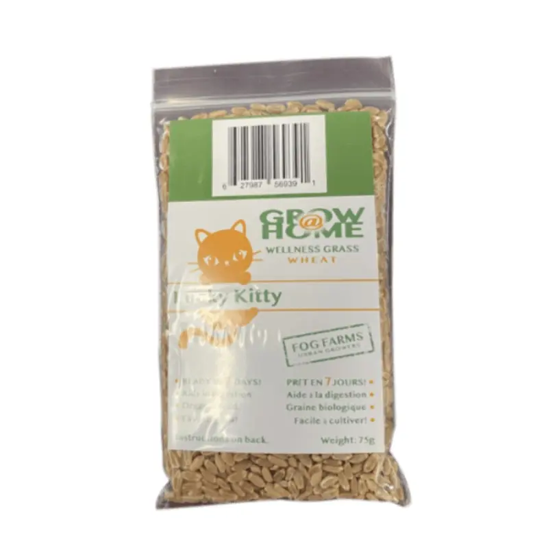 Lucky Kitty Grow @ Home Cat Grass Home Grow Kit; Wheat Refill Pack