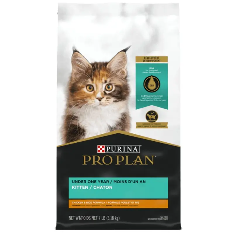 Purina Pro Plan Kitten Chicken & Rice Formula Dry Kitten Food, 7lb