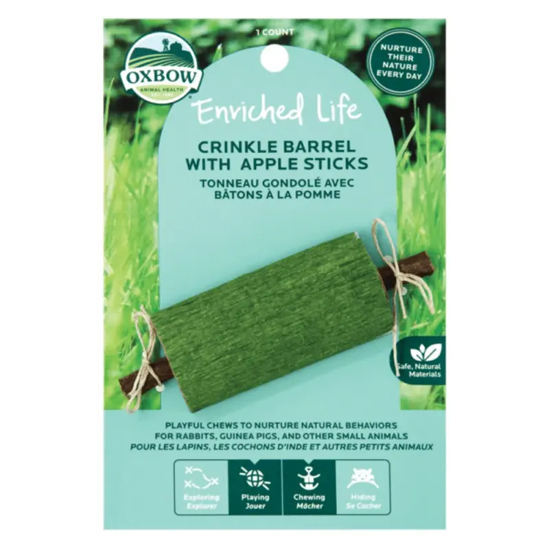 Oxbow Enriched Life - Crinkle Barrel with Apple Sticks