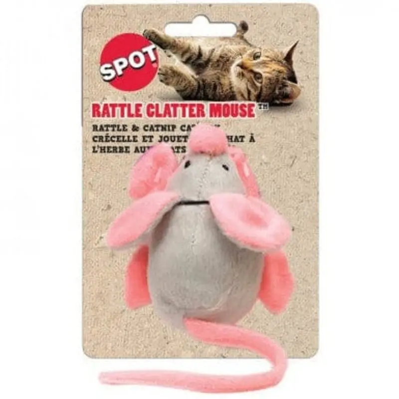 Spot Rattle Clatter Mouse Catnip Cat Toy