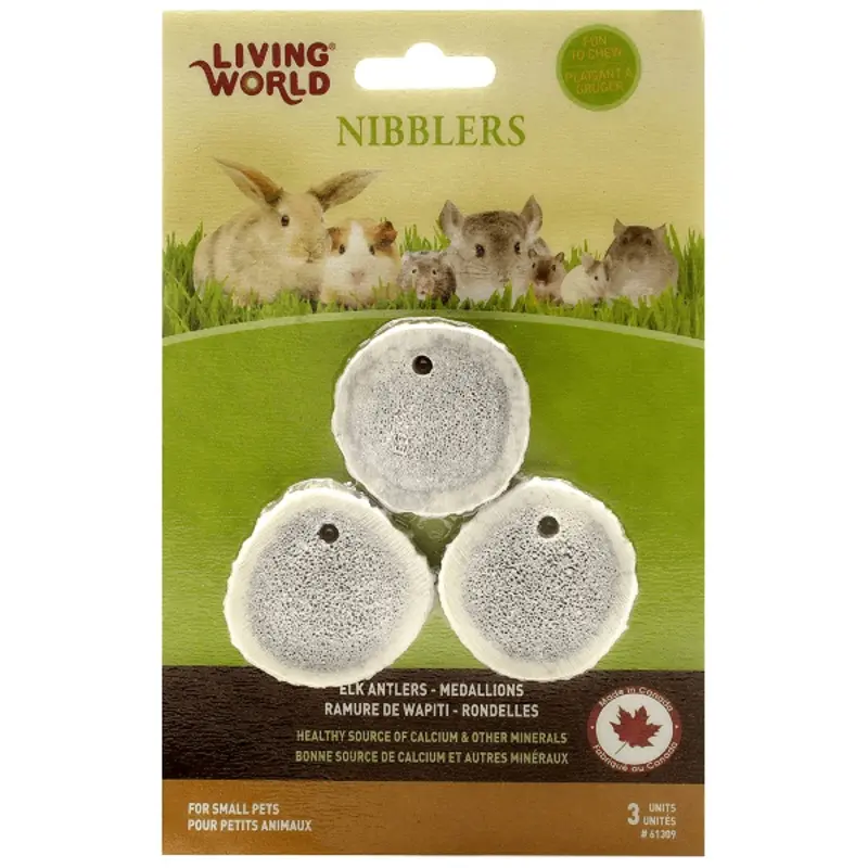 Living World Nibblers Elk Antlers for Small Animals; Medallions