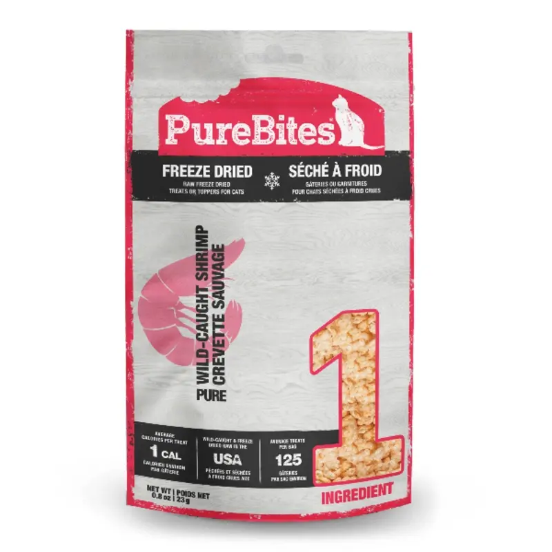 PureBites Freeze Dried Wild-Caught Shrimp Cat Treat, 23g