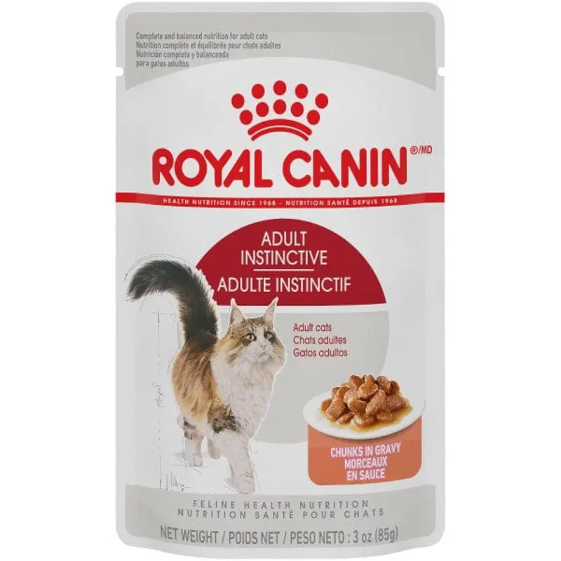 Royal Canin Adult Instinctive Chunks in Gravy Cat Food Pouch