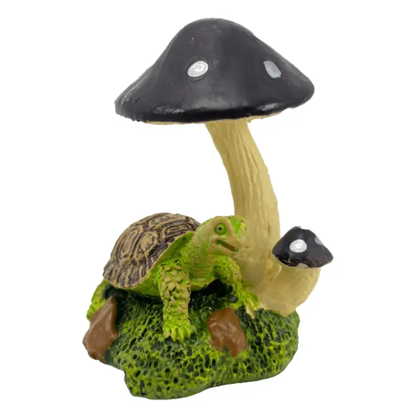 Fish Gear Mushroom & Turtle Betta Ornament
