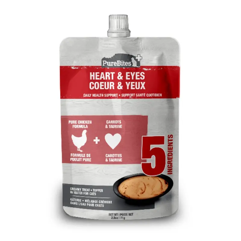 PureBites+ Squeezables For Cats; Heart & Eyes