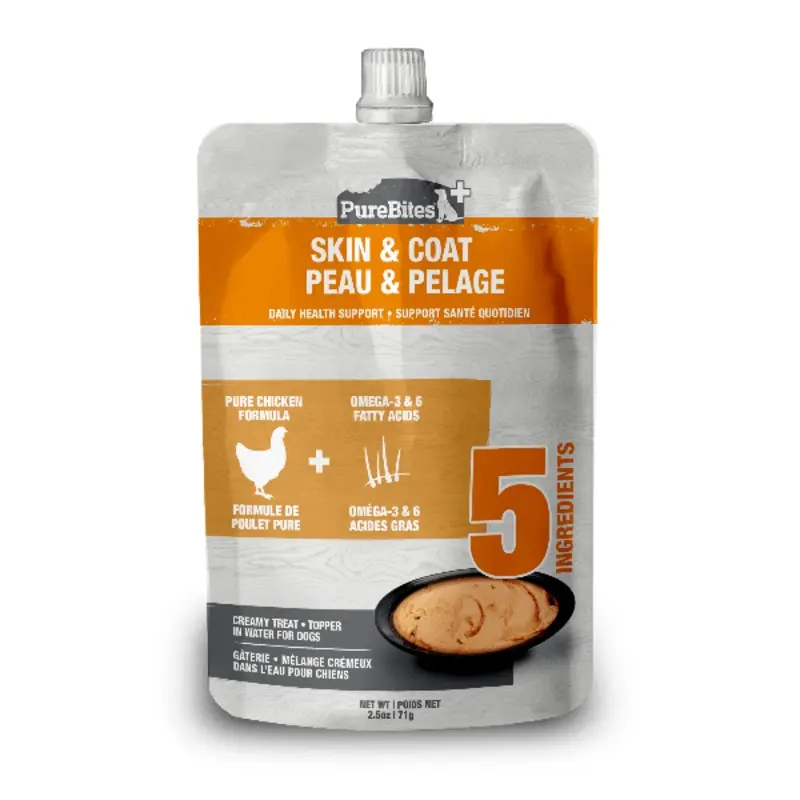 PureBites+ Squeezables For Dogs; Skin & Coat