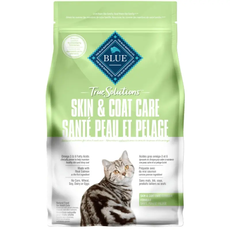 BLUE True Solutions Skin & Coat Care Adult Dry Cat Food, 15lb