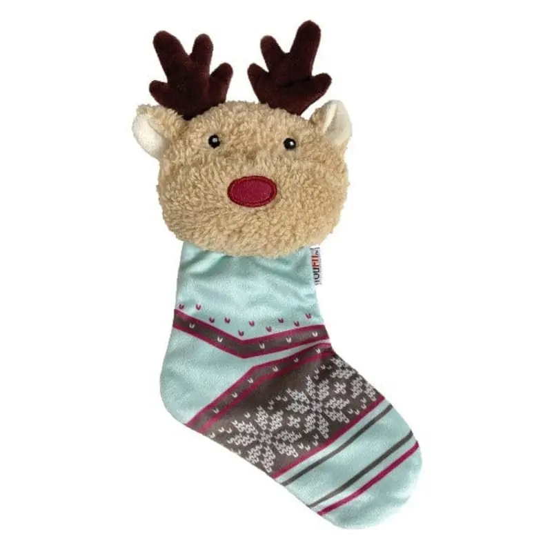 FouFit Holiday Cuddle Crinkle Stockings; Reindeer
