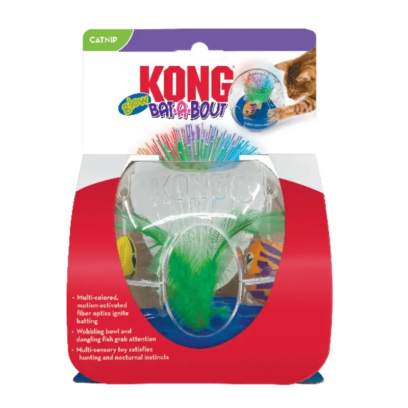 KONG Bat-A-Bout Glow Aquarium Cat Toy