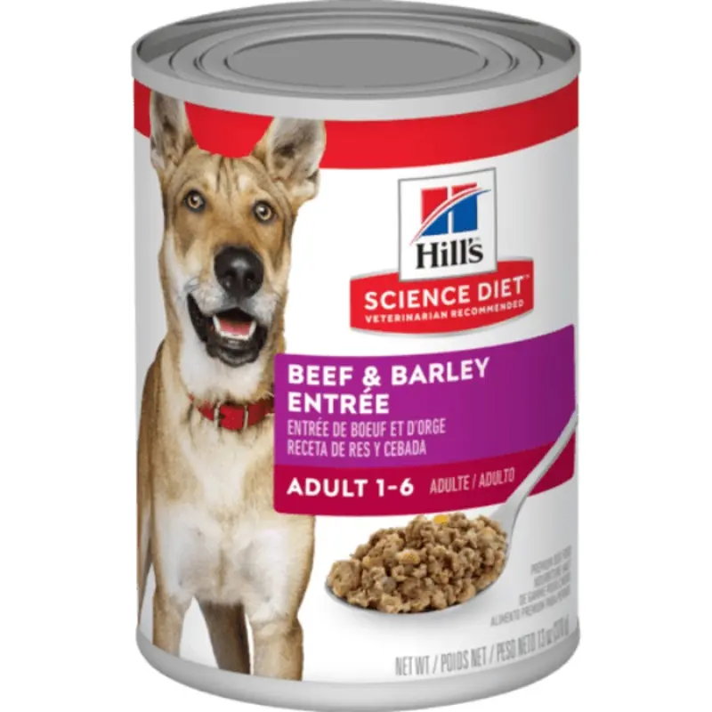 Science Diet Beef & Barley Entree Adult Canned Dog Food, 13oz