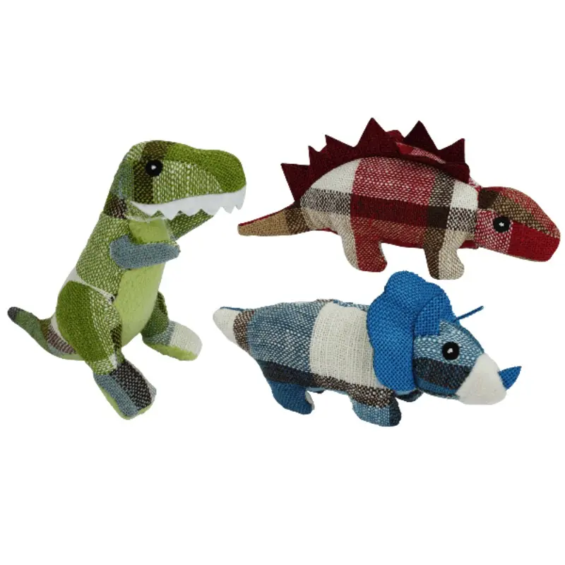 Multipet Cuddle Buddies Plaidosaurus Assorted Dog Toy