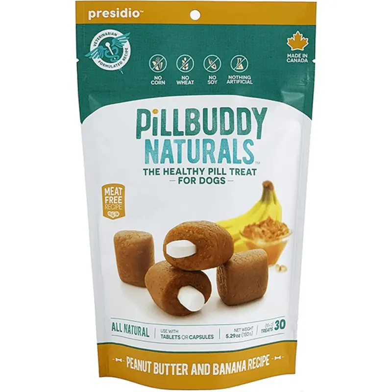 Pill Buddy Naturals Pill Hiding Treat for Dogs; Peanut Butter & Banana Recipe