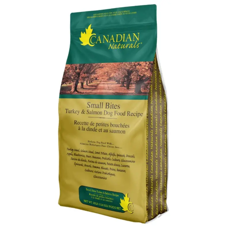 Canadian Naturals Small Bites Turkey & Salmon Dry Dog Food, 5lb