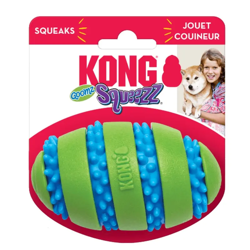 KONG Squeezz Goomz Football Dog Toy