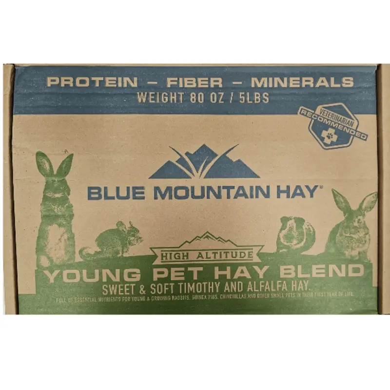 Blue Mountain Hay High-Altitude Young Pet Hay Blend, 5lb