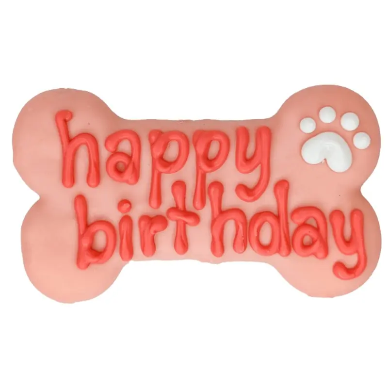 Bosco and Roxy's Birthday | Pink Happy Birthday 6" Bone