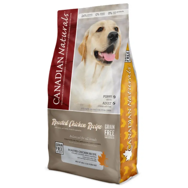 Canadian Naturals Grain Free Roasted Chicken Recipe Dry Dog Food, 25lb